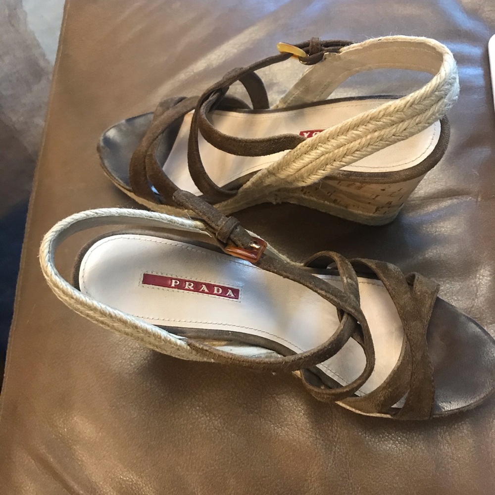 Prada wedge sandals